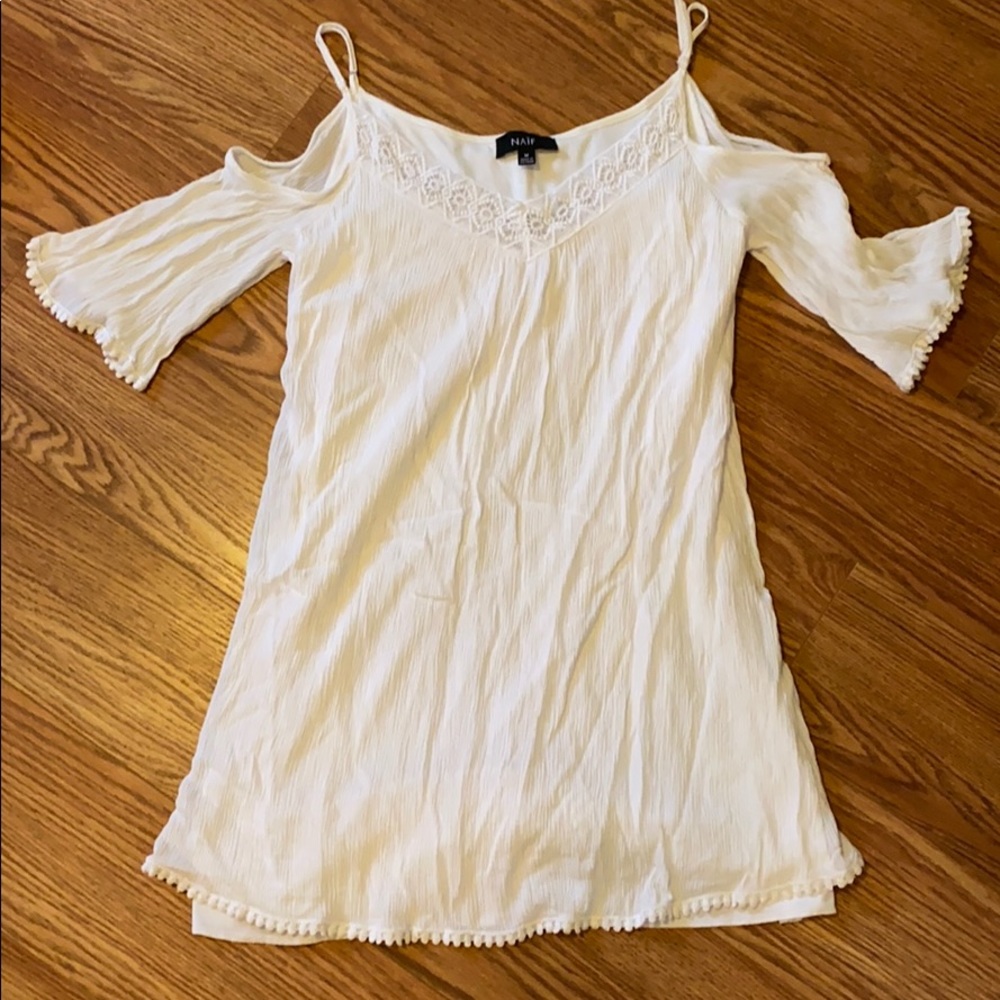 Open shoulder dress